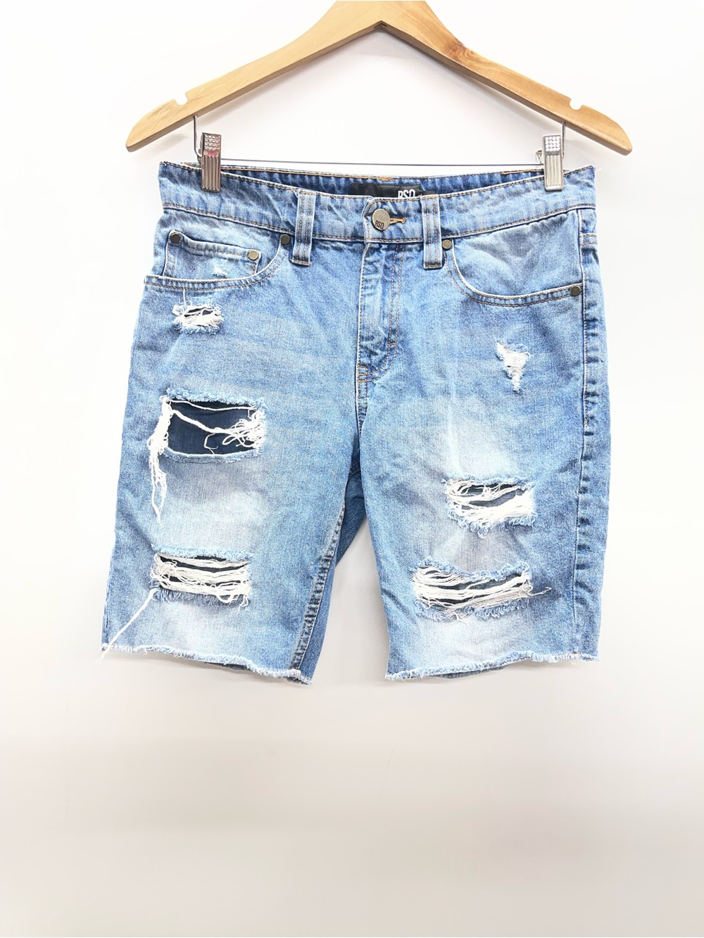 RSQ Light Blue Distressed Denim Shorts